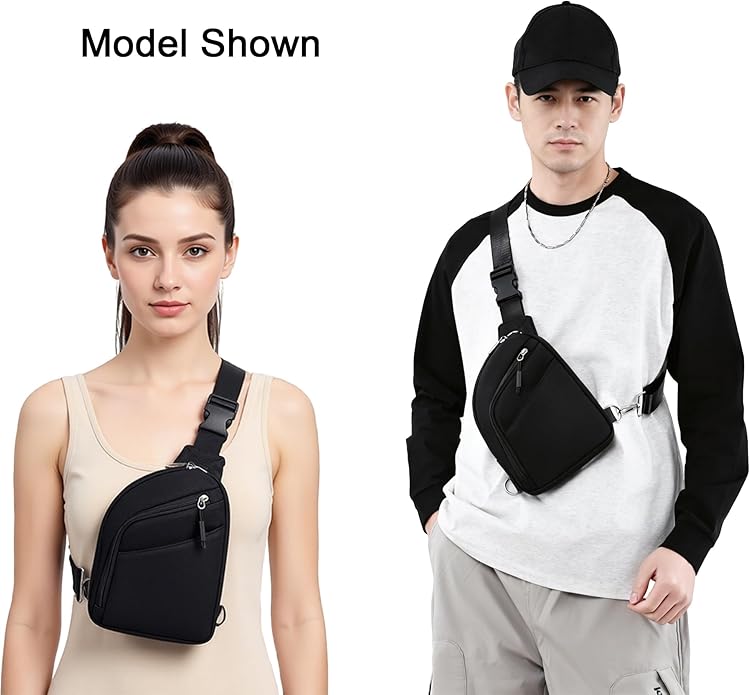 Anti Theft Crossbody Bag for Men Women, RFID Blocking Small Sling Bag Waterproof Shoulder for Hiking Daily Commute