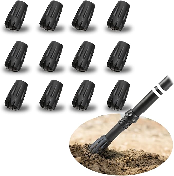 TREKOLOGY Trekking Pole Tips - Walking Sticks Replacement Tip Protectors - 11mm Hole Diameter - Fit Most Standard Hiking Poles