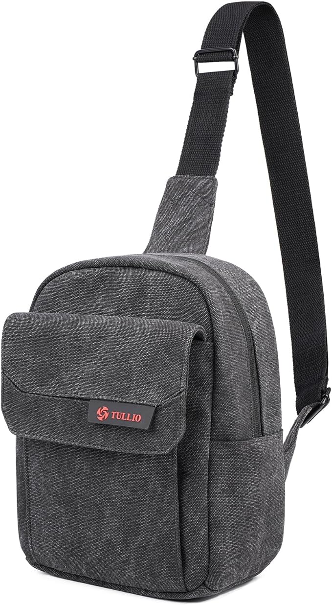 TULLIO Small Camera Bag, Lightweight Camera Sling Bag Waterproof DSLR/Mirrorless Crossbody Case with Rain Cover Everyday Shoulder Photgraphy Bag for Photographers