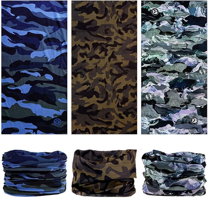 VANCROWN Headband Neck Gaiter Head Wrap Headwear Face Mask Magic Scarf Bandana for Men and Women