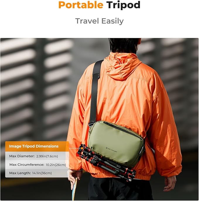 K&F CONCEPT Camera Sling Bag Crossbody Bag Waterproof Camera Shoulder Backpack DSLR/SLR/Mirrorless Camera Case