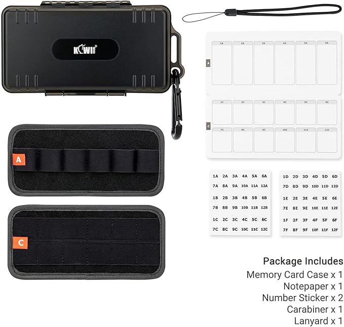 USB Flash Drive Case with Labels, Thumb Drive Holder Organizer, Shockproof Water-Resistant, SD Card/NS/PSV/CFexpress Type A Card Case