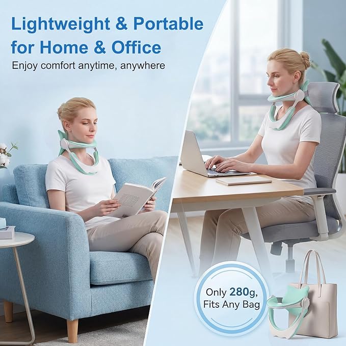 Neck Brace for Neck Pain and Support, 360°Adjustable Cervical Collar for Home Use, Neck Hump Corrector Neck Decompression Devices for Forward Head Neck Posture Corrector