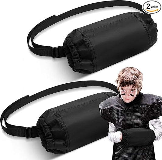 Cozypower 2 Pcs Football Hand Warmers Pouch Hand Muff Sports Pouch with Zipped Pocket and Adjustable Waist Strap Youth Kids Size Sports Warmer for Football, Baseball