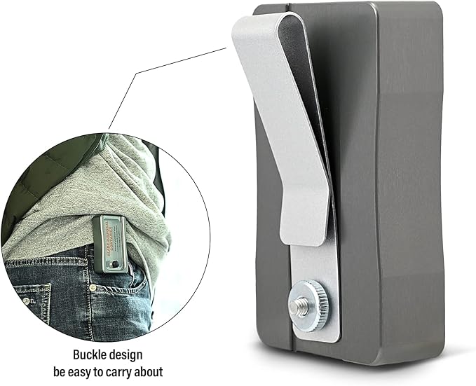 NEWISHTOOL Portable Blade Snap Off Box Razor Disposal Container Storage Bank, Safety to Dispose of Most 9mm 18mm Utility Knife Blades, Aluminum Alloy Blades Breaker with Magnet and Clip