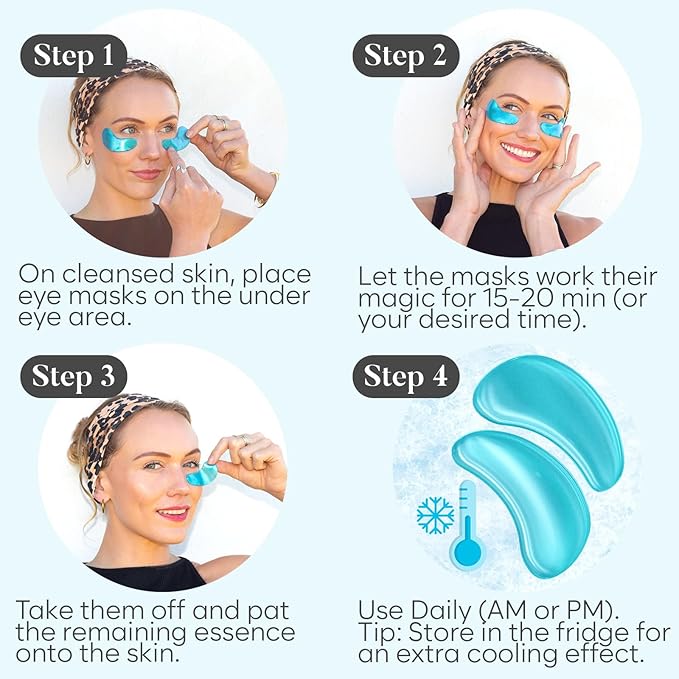 AURAE Variety Under Eye Patches (30 Pairs) - Eye Mask for Dark Circles, Puffiness & Care - Hyaluronic Acid, Green Tea, Rose, 24K Gold, Retinol & Collagen