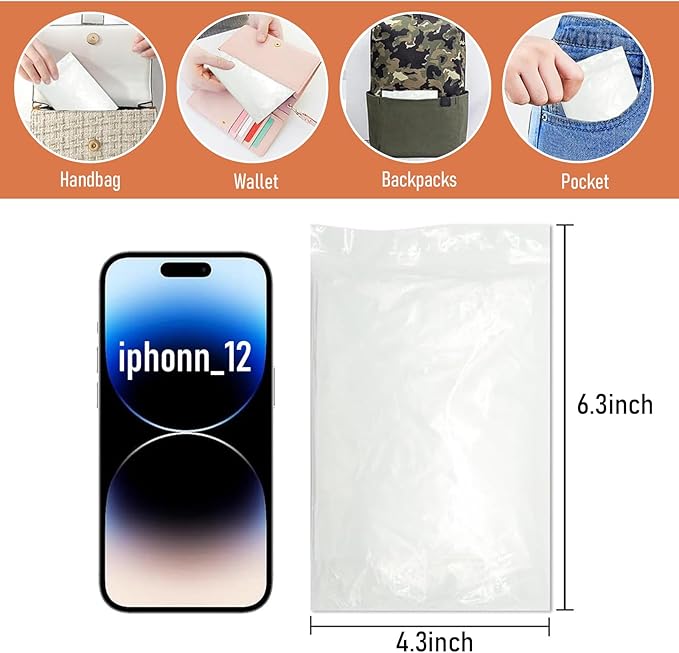 Ponchos Family Pack, Rain Poncho for Adults and Kids Disposable Emergency Rain Ponchos