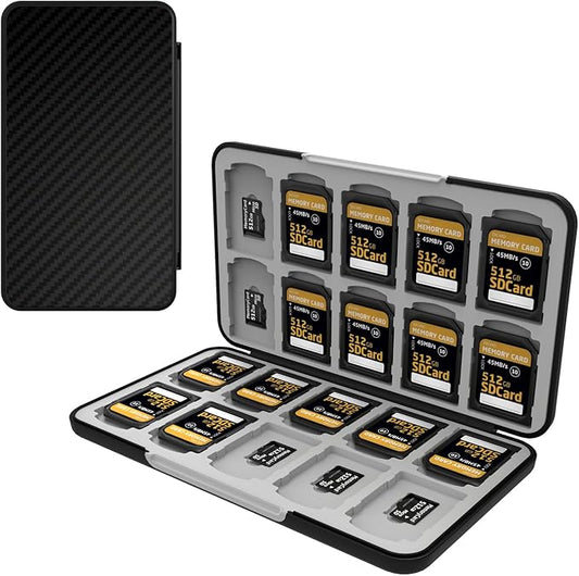 Memory Card Case with 40 Slots for 20 Micro SD SDXC SDHC TF Cards and 20 SD SDXC SDHC Cards,Anyskill SD Card Holde Features a Portable and Compact Design for Easy to Carry