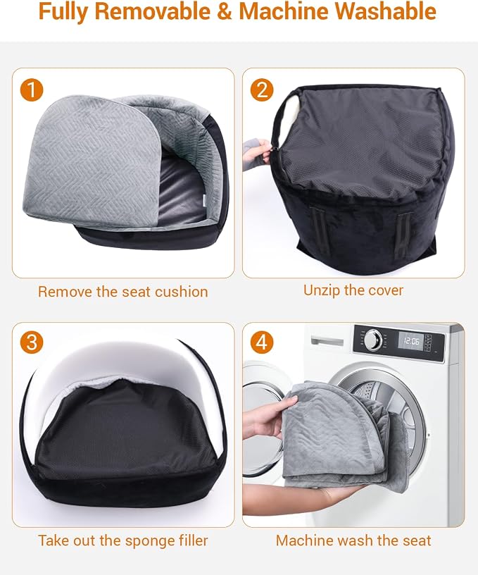 NUPIDA Dog Booster Car Seat with Extend Backrest for Small Medium Pet, Grey | Easy Install, Up to 30 lbs, Washable Removable Cover with zippper, Non-Slip Bottom, Large Storage Pockets, 2 Safety Leashes