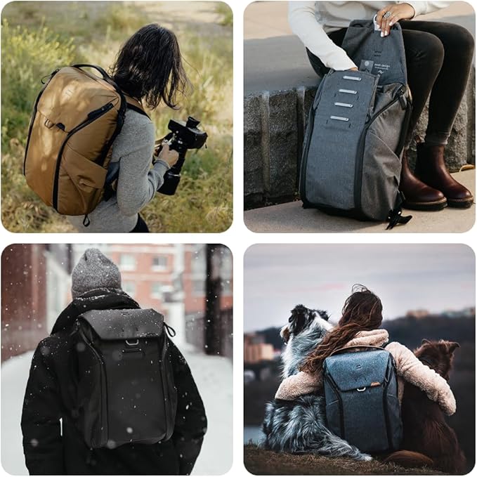 Peak Design Everyday Backpack 20L, Eclipse, MagLatch Top, Dual Side Access, FlexFold Dividers, Fits 15" Laptop, For Camera Carry, Daily Commutes or Travel, Versatile Backpack for Men and Women