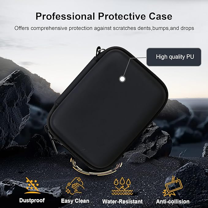 RAIALL Carrying Case for KODAK PIXPRO C1 Friendly Zoom Digital Camera, Point and Shoot Vlogging Camera Hard Travel Bag, Mesh Pocket for Charging Adapter, SD Card, USB Cable and Batteries, Black