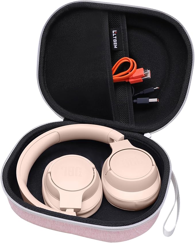LTGEM Case Compatible with JBL Tune 510BT / Junior 320BT / Junior 320 / 770NC / 720BT / 520BT / 520C / 670NC, for JBL Live 770NC / 670NC / 680NC / 780NC Headphones, Pink+Black