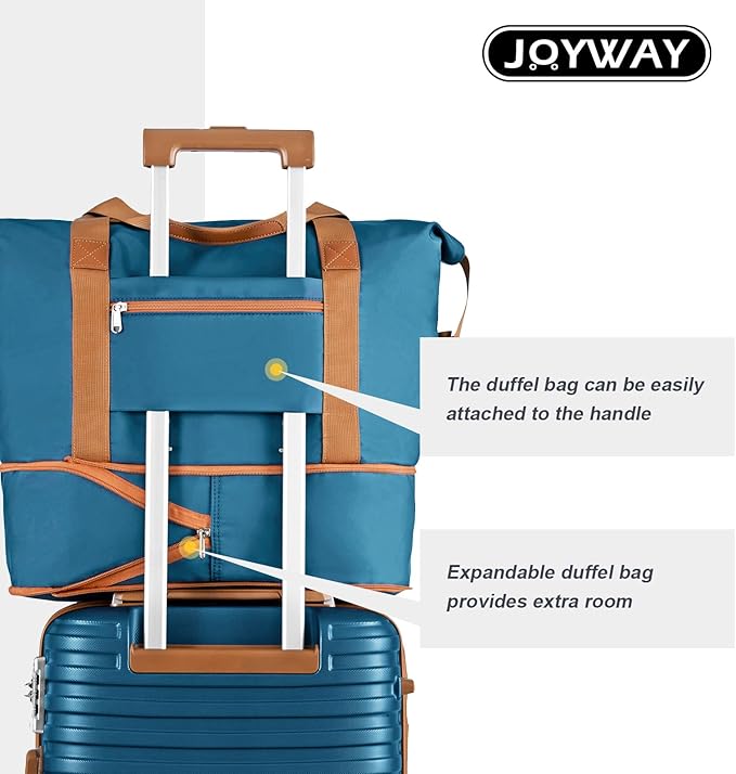 Joyway 28 Inch Large Luggage Hardside Suitcase with Spinner Wheel, Lightweight 3 Piece Suitcase Set with TSA Lock