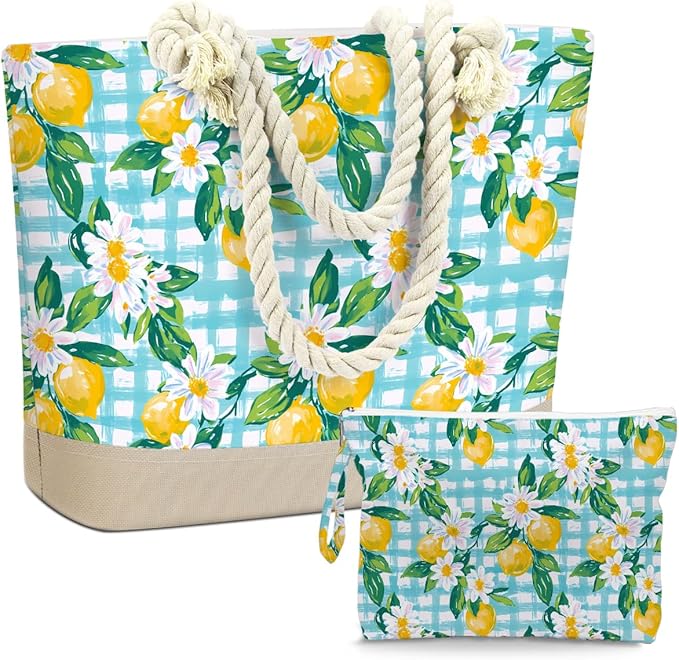 BELLOWDEER Beach Bags for Women, Wet Bag Cosmetic Bag for Beach Toiletries, Summer Travel Essentials, Gifts for Women