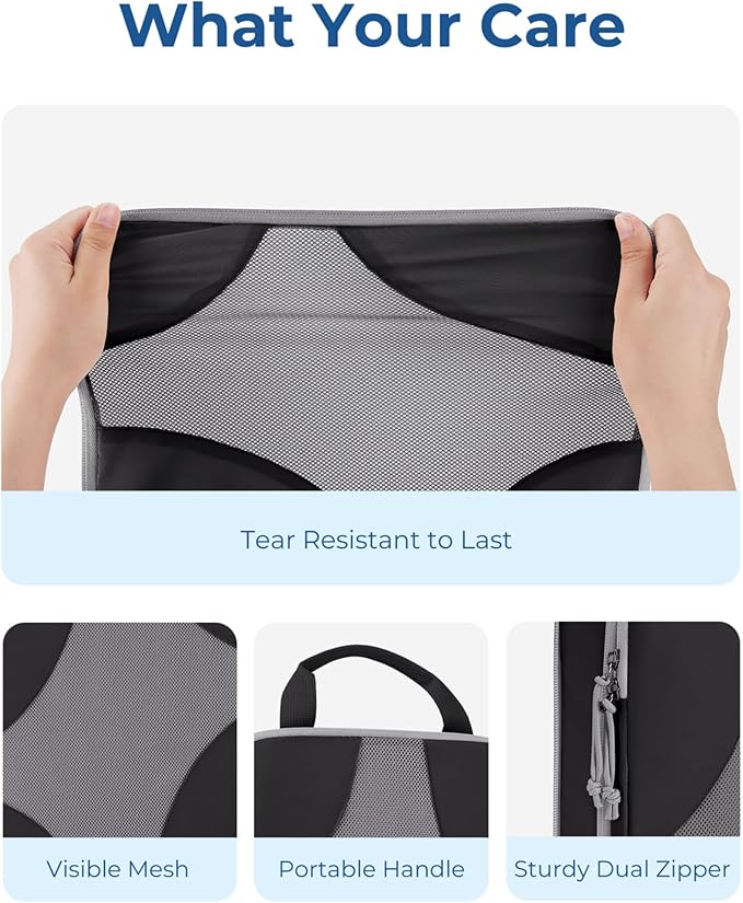 BAGSMART Compression Packing Cubes for Travel, 6 Set/14 Set Compressible Luggage Organizer for Cruise Ship, Lightweight Travel Essentials (1L+2M+2S+Shoe bag+Drawstring bag+Toiletry bag+6Plastic bags)
