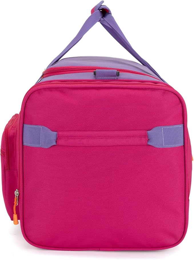 Large Kids Duffle Bag for Travel, Overnight, or Weekender, 22" inch (Rose Purple)