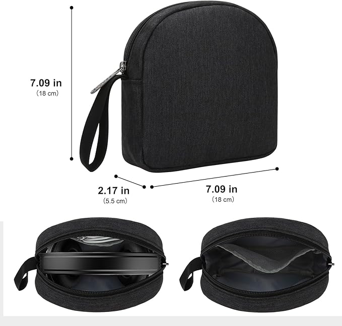 E-Tree Soft Headphone Case Bag for JBL Tune 510BT/520BT/500BT/720BT/Sony WH-CH520/510/720/710/BERIBES/SoundCore Q20/30/TOZO/KVIDIO/JLab/Bose, Travel Electronic Accessories Organizer (Black)