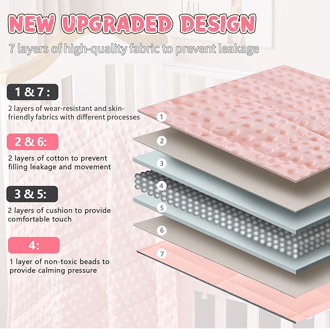 Pink Weighted Blanket Kids 10lbs, 40"x60", Twin Size Breathable Cooling Minky Heavy Throw Blanket for 80-120lb, Soft Winter Thick Big Blankets Weighted Comforter Gifts for Sleeping