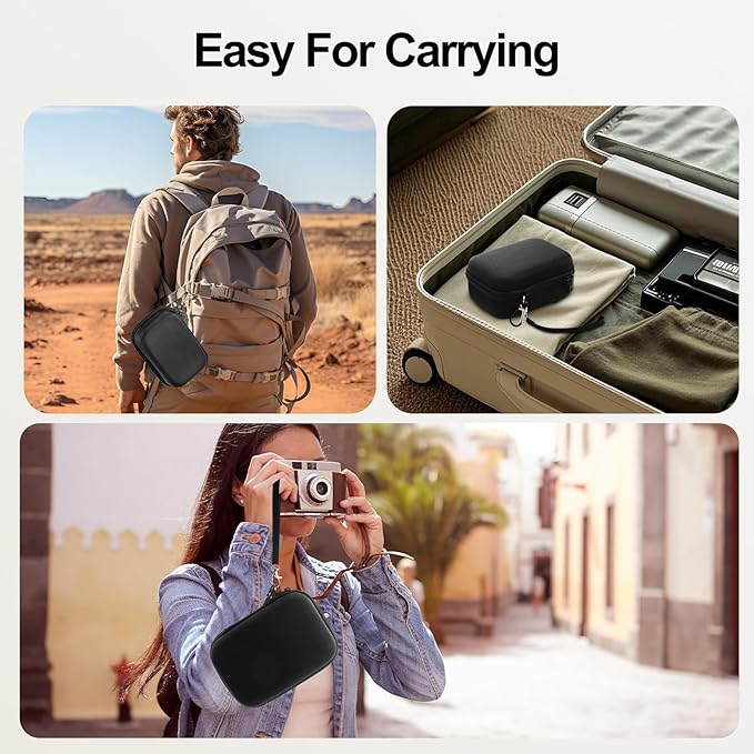 EMART Digital Camera Case, Protective Small Camera Bag for Kodak Pixpro Fz55，Cannon G7 X Mark III(Fits Cameras <6"x4"x1.85") - Lightweight & Durable Camera Case for CAMKORY/Lecran/VJIANGER(Case Only)