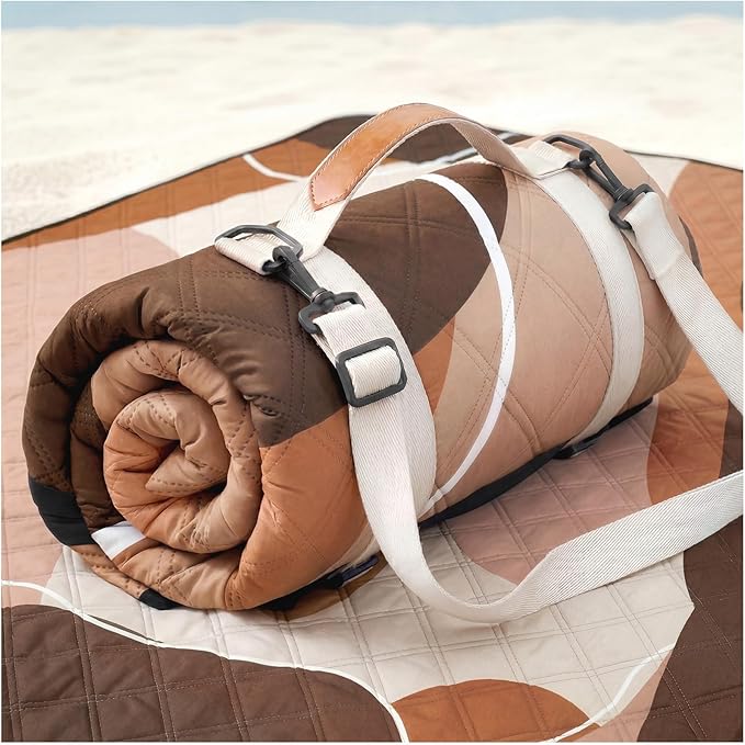 Genovega Waterproof Sandproof Beach Blanket Picnic Outdoor Camp Mat Rug Towel Family Trip Essentials Summer Vacation Must Have Travel Accessories Lake Day Stuff Thing Need Gear Gift Item Gadget