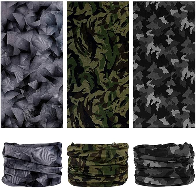 VANCROWN Headband Neck Gaiter Head Wrap Headwear Face Mask Magic Scarf Bandana for Men and Women