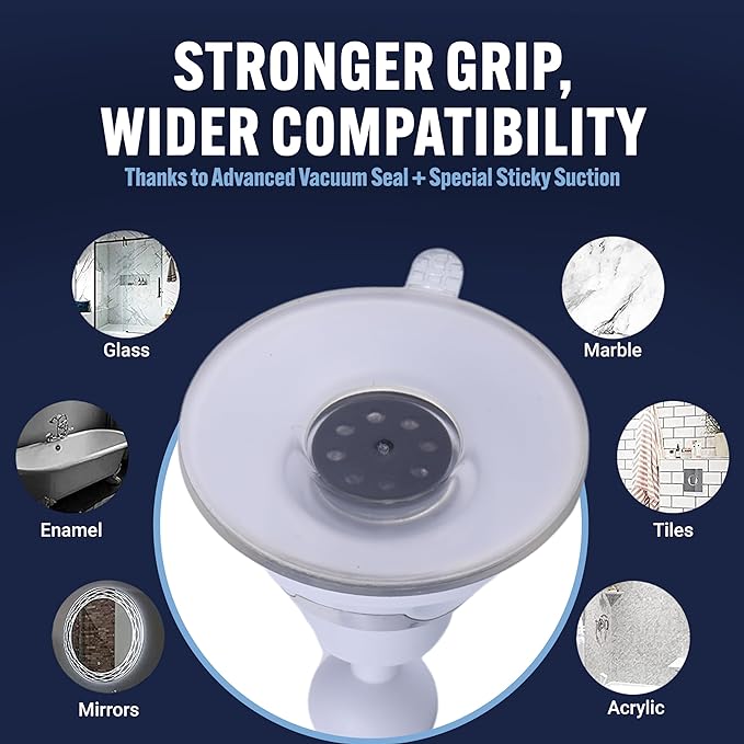 MIRRORVANA Fogless Shower Mirror for Shaving with Upgraded Suction, Anti Fog Shatterproof Surface and 360° Swivel - 6.3" x 6.3"