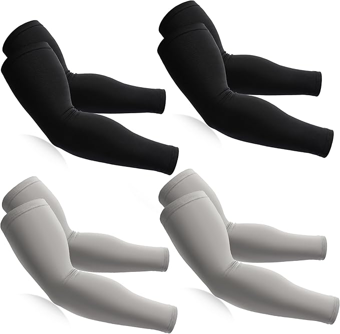 BHYTAKI Cooling Compression Arm Sleeves for Men Women,UPF50 UV Sun Protection Sleeves for Work Sport Tattoo Cover Up