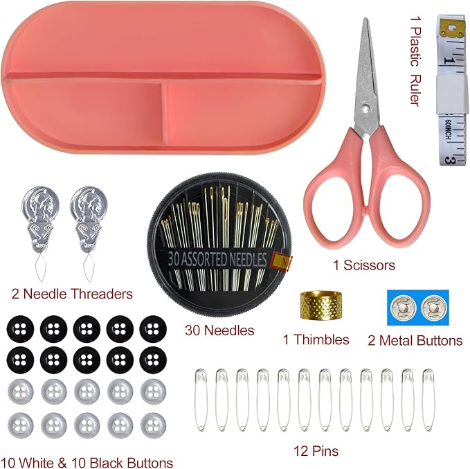 40 Spools of Sewing Thread,Gift Box Portable Basic Sewing Repair Kits (Orange)