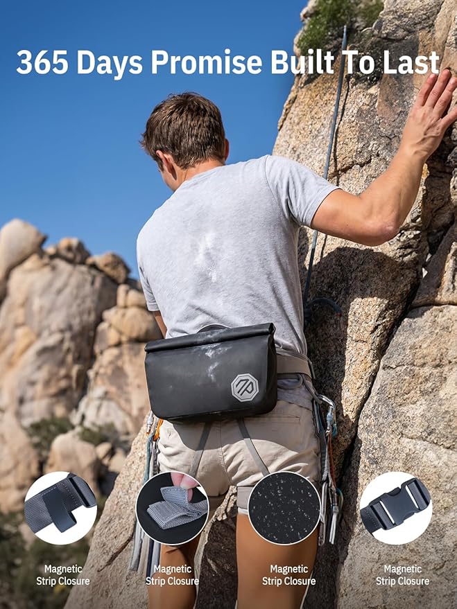 niphean IPX7 Waterproof Fanny Pack with Magnetic One-Hand Closure, Durable Waterproof Dry Bag, for Kayaking, Paddle Boarding, Beach Cruise Essentials, 2.5L Phone Pouch Dry Bags for Men Women