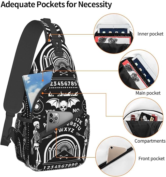 Sling Backpack Unisex Crossbody Chest Bag Shoulder Chest Bag For Women Men Hiking Travel