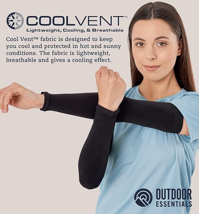 OutdoorEssentials UV Sun Sleeves for Men & Women, Cooling Arm Sleeves UPF 50+ | Golf, Tattoo Cover Up, Sun Protection