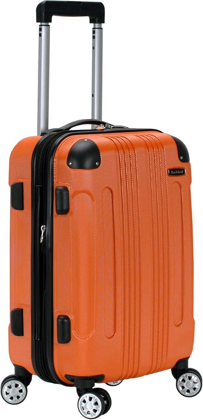 Rockland London Hardside Spinner Wheel Luggage, Carry-On 20", Orange