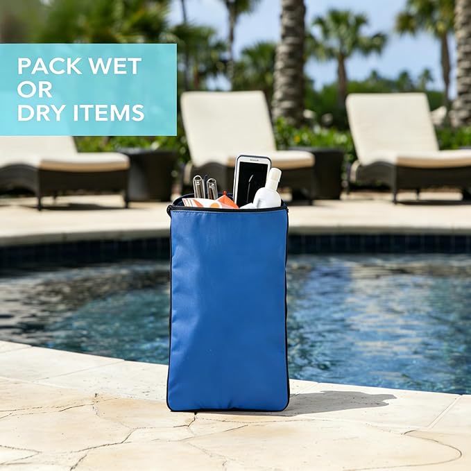 Waterproof Wet Dry Bag, Reusable Zipper Swim Bag, Wet Dry Separation Storage Bag for Baby Cloth Diaper, Swimsuit, Yoga Gym Clothes, Travel Beach Pool Daycare