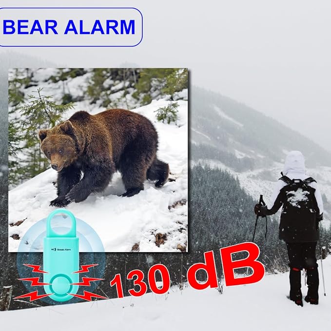 2 Pack Personal Safety Alarm Replaceable Battery | Ultra-Lightweight (0.8 oz) Keychain Siren for Women, Student, Children, Night Runner. SOS Emergency 130db Loud Hiking Alert Bulky-Free. Aqua