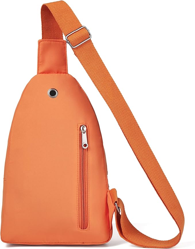 Banelu Small Sling Backpack Crossbody Bags for Women Men, Small Sling Bag Cross Body Bag Fanny Packs Crossbody Purses - Orange