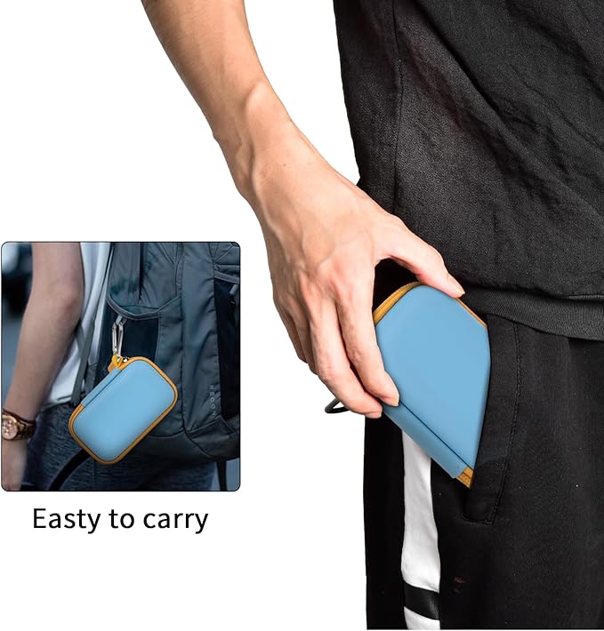 PAIYULE SSD Case for SanDisk Extreme Portable SSD Old & New Model and Extreme PRO, Hard Shell Protective Storage Bag, Fits 1TB 2TB 4TB 8TB External Solid State Drive for Business Travel(SkyBlue)