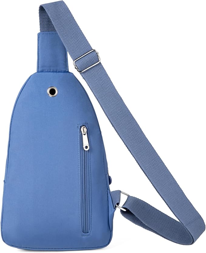 Banelu Small Sling Backpack Crossbody Bags for Women Men, Small Sling Bag Cross Body Bag Fanny Packs Crossbody Purses - Blue