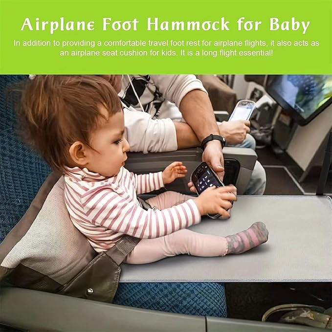 Airplanes Footrest for Kids Portable Travel Footrest Hammock Airplanes Seat Extender Leg Rest for Children