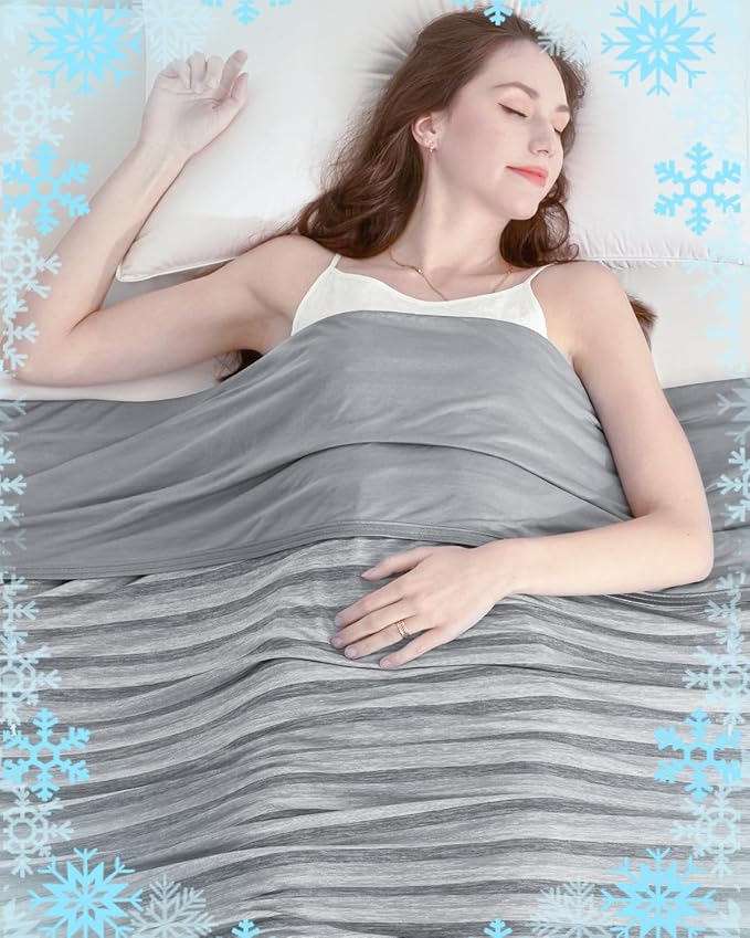 Ailemei Direct Cooling Blanket(Twin XL Size) for Hot Sleepers, Double Sided Cold Effect, Lightweight Breathable Summer Blankets for Bed, Transfer Heat to Keep Body Cool for Night Sweats, 60"x90"
