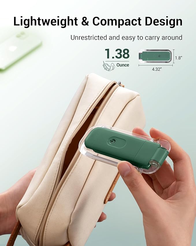 DEWENWILS USB Rechargeable Book Reading Light, LED Clip on Booklight Flexible Reading Lights in Bed, Car at Night, 4 Brightness Adjustable, Perfect for Bookworms, Kids (Dark Green)