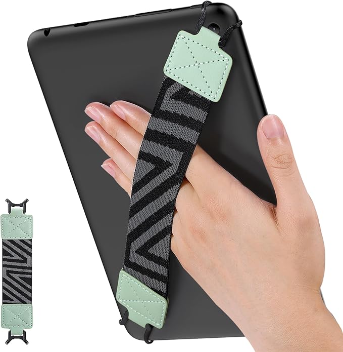 MoKo Security Hand-Strap for 9-11 Inch Tablets, iPad Pro/Air/Kindle Fire HD/Samsung, Versatile Hand Strap, Mint Green