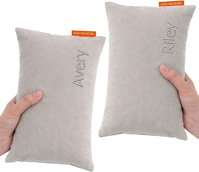 Pipsqueak Microfiber Pillow - Small, Mini, Tiny - 11 x 7 in - Perfect for Travel, Cars, Airplanes, Camping, Dogs, Toddlers, Kids, Lumbar, Knees and Neck - Ages 2 Yrs and Up