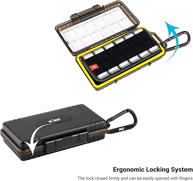 USB Flash Drive Case with Labels, Thumb Drive Holder Organizer, Shockproof Water-Resistant, SD Card/NS/PSV/CFexpress Type A Card Case
