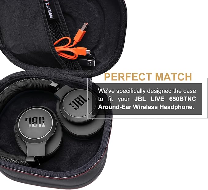 LTGEM Case Compatible with JBL Tune 770NC / 510BT / 720BT / 520BT / 520C / 670NC, for JBL Live 770NC / 670NC / 680NC / 780NC Headphones, Black