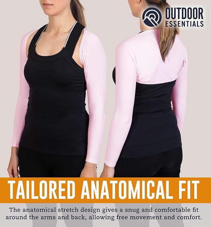 OutdoorEssentials Arm Sleeves for Women - Golf UV Shawl with Sleeves - Workout Shrug Bolero - Arm Tights for Sun Protection