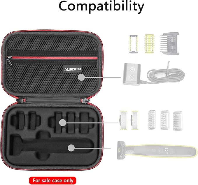 RLSOCO Case for Philips Norelco OneBlade 360 & OneBlade Hybrid Electric Beard Trimmer and Shaver.Fits for Philips QP2724/90,QP2834/70,QP4530/90,QP4631/90,QP2724/70,QP2520/90,QP2630/70 and More