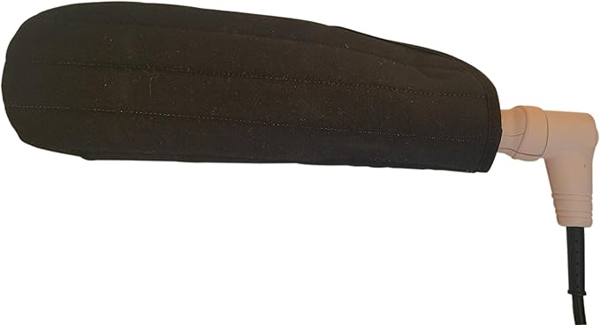 Case/Cover [Heat Resistant] for Curling Irons, Flat Irons or Straighteners, and Styling Irons, Silicone Coated Lining and Quilted Cotton Pouch for Travel, Gym, or Home [Black]
