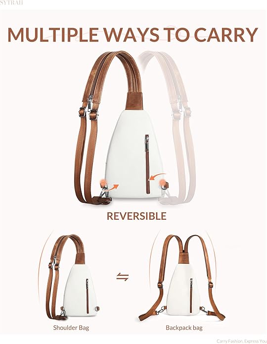 SYTRAH Anti Theft Sling Bag for Women, RFID Crossbody Purses Convertible Sling Backpack, Cross Body Purse Chest Bag