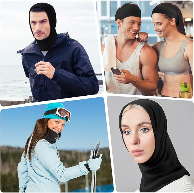 Jiuguva 26 Pcs Neck Gaiter Men Face Mask Headband Boho Head Wrap Headwear Bulk Hiking Seamless Neck Scarf Skull Bandana Women