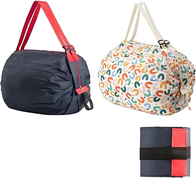 Compact Reusable Grocery Tote Bag – Lightweight, Foldable & Packable Shopping Bag for Travel